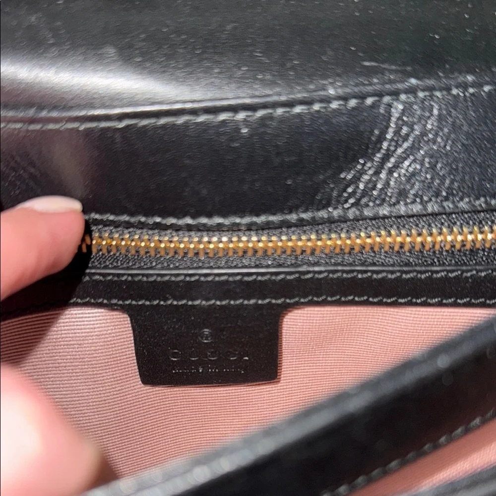 Gucci Black and Gold Clutch with Iconic GG Logo - Picture 3 of 7